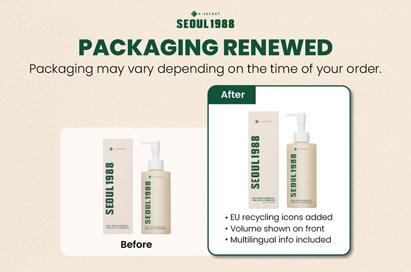 KSECRET SEOUL 1988 Cleansing Oil  Pine Cica 1% + Probiotics [200ml]